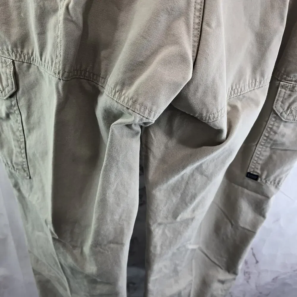 511 Tactical Pants Mens 40 X 34 Khaki Tan Cotton Canvas Heavyweight 74251 5.11